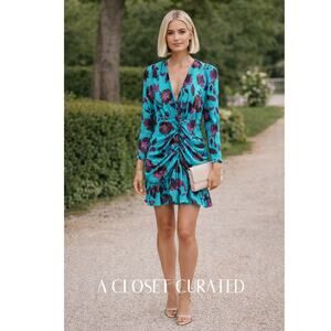 Delfi Collective Toni Mini Dress XS Blue NWT